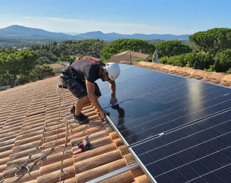 Installateur panneaux solaires Le Pègue — pose photovoltaïque sur toiture