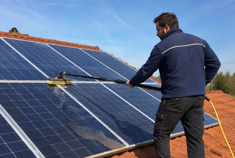Nettoyage et entretien de panneaux solaires au Pègue