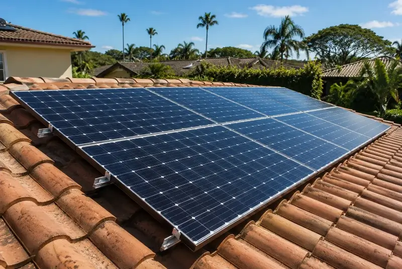 Installation de panneaux solaires au Pègue